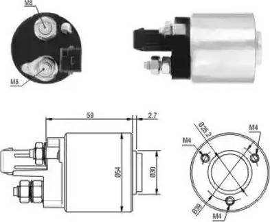 Hoffer 6646105 - Тяговое реле, соленоид, стартер unicars.by