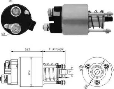 Hoffer 6646102 - Тяговое реле, соленоид, стартер unicars.by