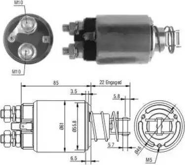 Hoffer 6646185 - Тяговое реле, соленоид, стартер unicars.by