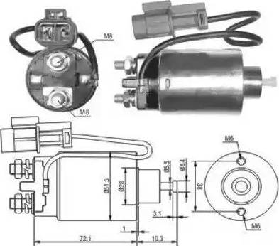 Hoffer 6646180 - Тяговое реле, соленоид, стартер unicars.by