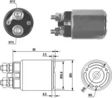 Hoffer 6646120 - Тяговое реле, соленоид, стартер unicars.by