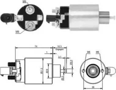 Hoffer 6646171 - Тяговое реле, соленоид, стартер unicars.by