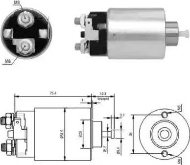 Hoffer 6646178 - Тяговое реле, соленоид, стартер unicars.by