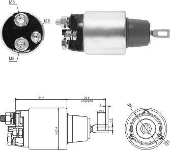 Hoffer 6646313 - Тяговое реле, соленоид, стартер unicars.by