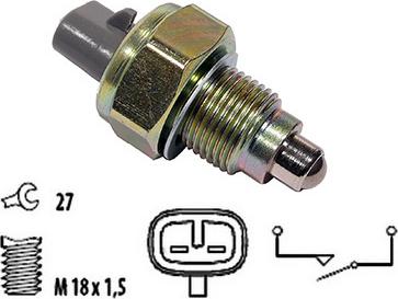 Hoffer 3600021 - Датчик, переключатель, фара заднего хода unicars.by