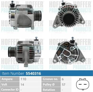 Hoffer H5540316 - Генератор unicars.by