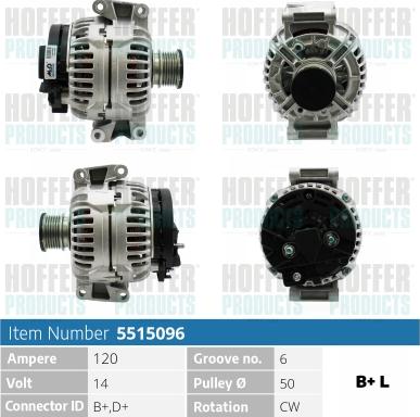 Hoffer H5515096 - Генератор unicars.by