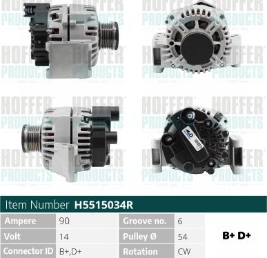 Hoffer H5515034R - Генератор unicars.by