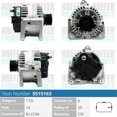 Hoffer H5515163 - Генератор unicars.by