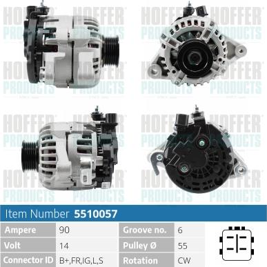 Hoffer H5510057 - Генератор unicars.by