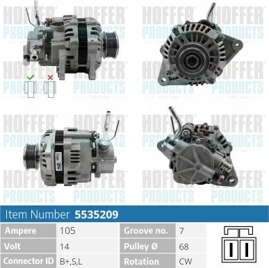 Hoffer H5535209 - Генератор unicars.by