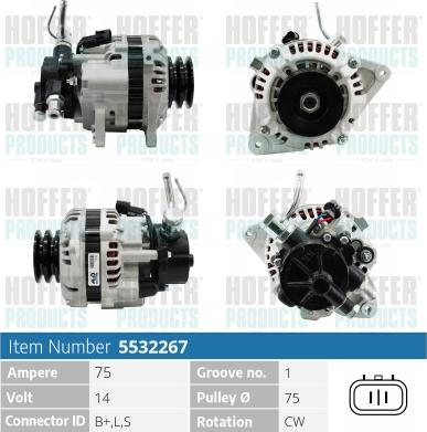 Hoffer H5532267 - Генератор unicars.by