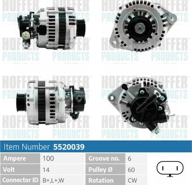 Hoffer H5520039 - Генератор unicars.by