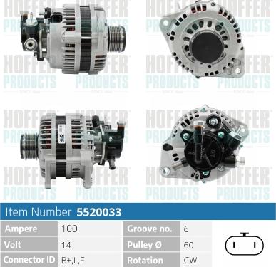 Hoffer H5520033 - Генератор unicars.by