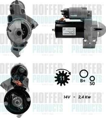 Hoffer H5010950G - Стартер unicars.by