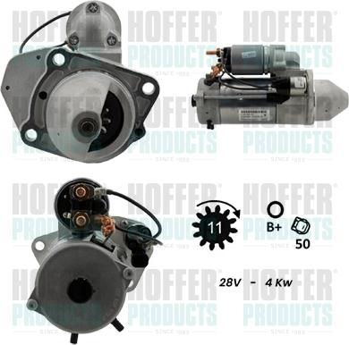 Hoffer H5110057G - Стартер unicars.by