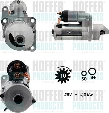 Hoffer H5110166G - Стартер unicars.by