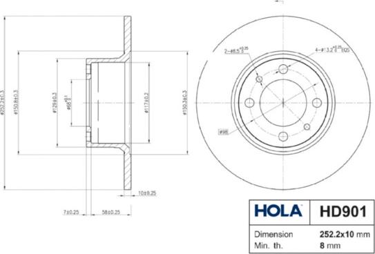 Hola HD901 - Тормозной диск unicars.by