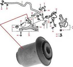 Honda 51392-S5A-701 - Сайлентблок, рычаг подвески колеса unicars.by