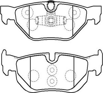 HSB Gold HP9938 - Тормозные колодки, дисковые, комплект unicars.by