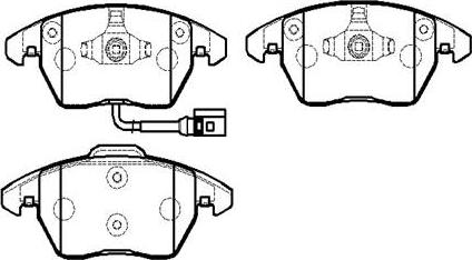 HSB Gold HP9599 - Тормозные колодки, дисковые, комплект unicars.by