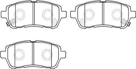 HSB Gold HP9781 - Тормозные колодки, дисковые, комплект unicars.by