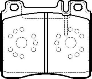 HSB Gold HP5028 - Тормозные колодки, дисковые, комплект unicars.by