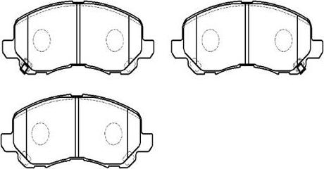 HSB Gold HP5158 - Тормозные колодки, дисковые, комплект unicars.by