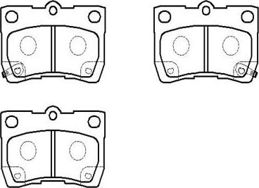 HSB Gold HP5174 - Тормозные колодки, дисковые, комплект unicars.by