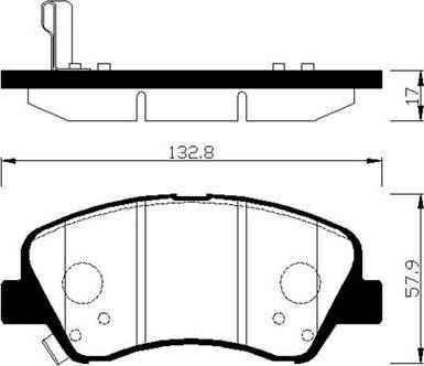 HSB Gold HP0047 - Тормозные колодки, дисковые, комплект unicars.by