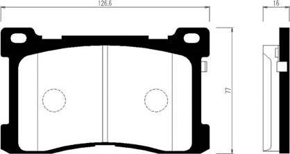 HSB Gold HP0052 - Тормозные колодки, дисковые, комплект unicars.by