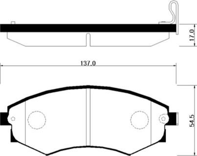 HSB Gold HP0003 - Тормозные колодки, дисковые, комплект unicars.by