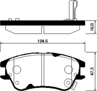 Herth+Buss Elparts J3600540 - Тормозные колодки, дисковые, комплект unicars.by