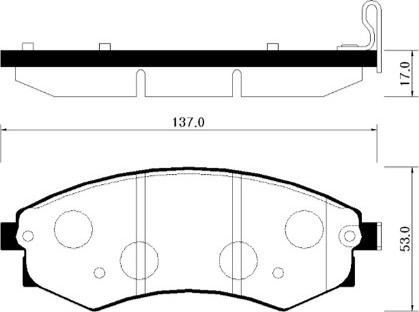 HSB Gold HP0007 - Тормозные колодки, дисковые, комплект unicars.by