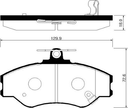 BENDIX 572411X - Тормозные колодки, дисковые, комплект unicars.by