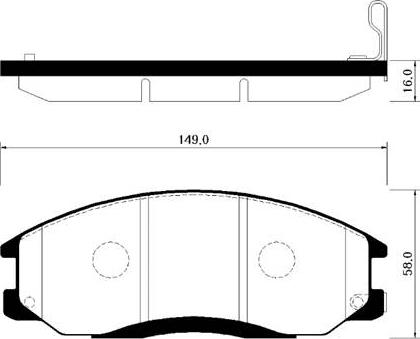 HSB Gold HP0014 - Тормозные колодки, дисковые, комплект unicars.by