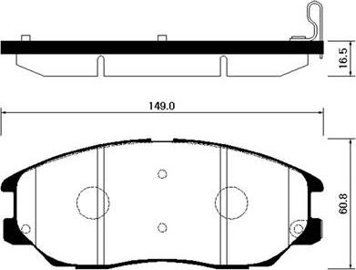 HITEC H 1413 - Тормозные колодки, дисковые, комплект unicars.by