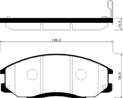 HSB Gold HP0024 - Тормозные колодки, дисковые, комплект unicars.by