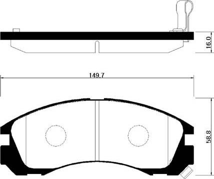 HSB Gold HP0025 - Тормозные колодки, дисковые, комплект unicars.by