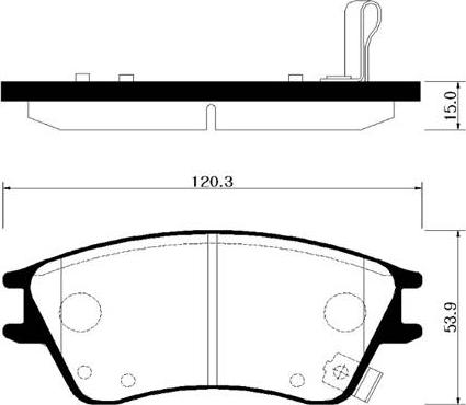 HSB Gold HP0020 - Тормозные колодки, дисковые, комплект unicars.by