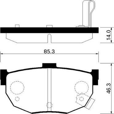 HSB Gold HP0021 - Тормозные колодки, дисковые, комплект unicars.by