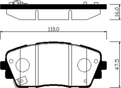 HSB Gold HP1047 - Тормозные колодки, дисковые, комплект unicars.by