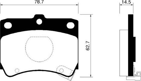 BENDIX 572100 - Тормозные колодки, дисковые, комплект unicars.by