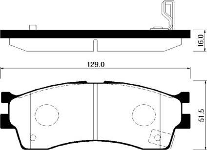 HSB Gold HP1008 - Тормозные колодки, дисковые, комплект unicars.by