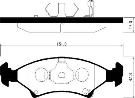 HSB Gold HP1003 - Тормозные колодки, дисковые, комплект unicars.by