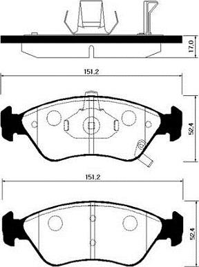 BENDIX 572412 - Тормозные колодки, дисковые, комплект unicars.by