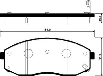 HSB Gold HP1024 - Тормозные колодки, дисковые, комплект unicars.by