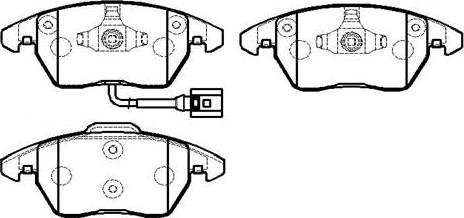 HSB Gold HP8002 - Тормозные колодки, дисковые, комплект unicars.by