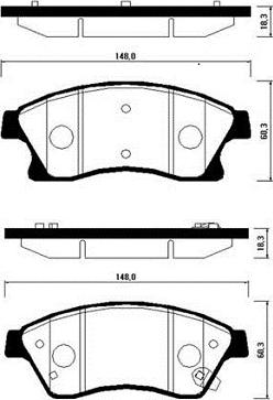 Herth+Buss Jakoparts N3600914 - Тормозные колодки, дисковые, комплект unicars.by