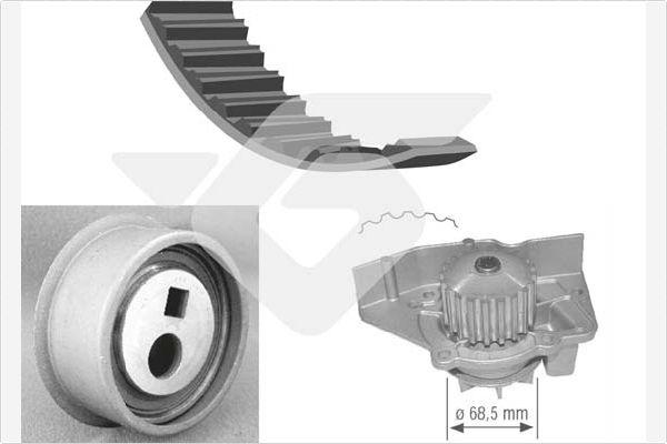 Hutchinson KH 45WP12 - Водяной насос + комплект зубчатого ремня ГРМ unicars.by
